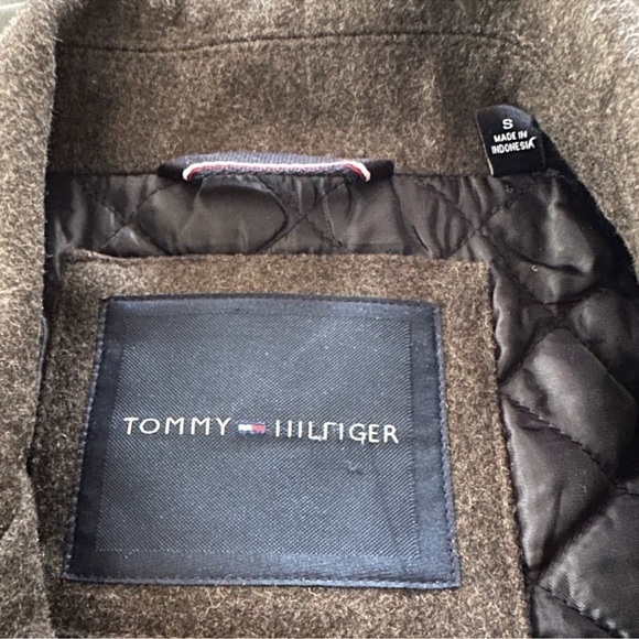TOMMY HILFIGER BROWN MELTON WOOL WALKING
COAT SIZE SMALL - Picture 11 of 14